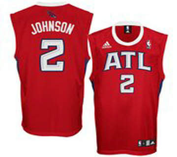 Atlanta Hawks #2 Joe Johnson Red Replica Basketball adidas Jerseys