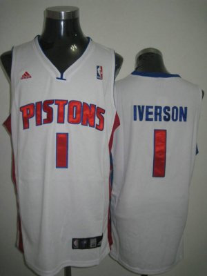 Detroit Pistons 1 Tracy McGrady White Jersey