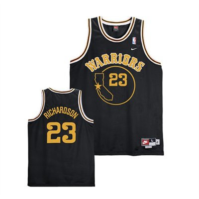 Golden State Warriors #23 Jason Richardson Black Rewind Swingman Jersey