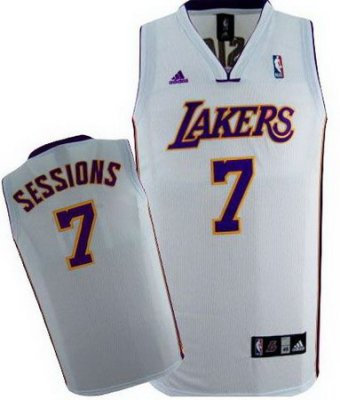 Los Angeles Lakers #7 Ramon Sessions White Swingman Jerseys Los Angeles Lakers #7 Ramon Sessions White Swingman Jerseys