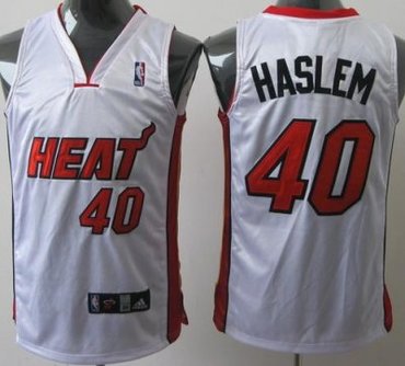 Miami Heat 40 Udonis Haslem White NBA Jerseys
