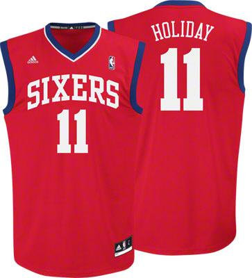 Philadelphia 76ers #11 Jrue Holiday Red Jersey