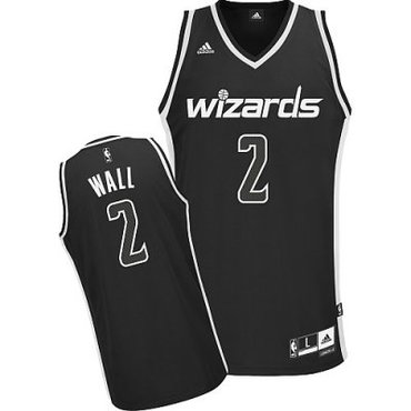 Washington Wizards #2 John Wall Black & White Swingman Jersey adidas Black Washington Wizards #2 John Wall Black & White Swingman Jersey adidas Black