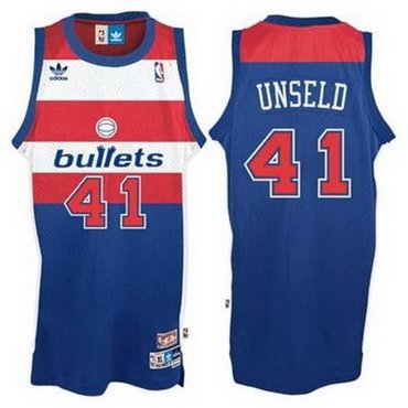 Washington Wizards bullets #41 unseld blue jersey Washington Wizards bullets #41 unseld blue jersey