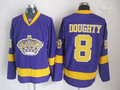 NHL Jerseys Los Angeles Kings 8 Drew Doughty Purple Gold Ice  Jerseys