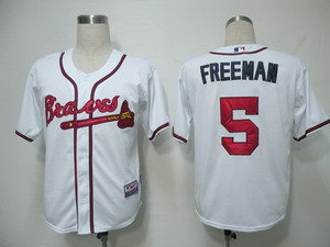 Atlanta Braves 5 Freeman white Cool Base Jerseys Atlanta Braves 5 Freeman white Cool Base Jerseys