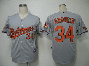 Baltimore Orioles 34 Arrieta Grey Cool Base Jerseys Baltimore Orioles 34 Arrieta Grey Cool Base Jerseys