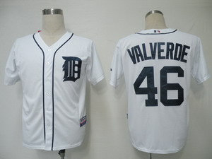 MLB Jerseys Detroit Tigers 46 Valverde White MLB Jerseys Detroit Tigers 46 Valverde White