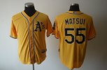 Los Angeles Angels #55 Hideki Matsui yellow color MLB baseball