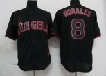 Los Angeles Angels #8 Kendry Morales Pitch Black Fashion Jersey Los Angeles Angels #8 Kendry Morales Pitch Black Fashion Jersey