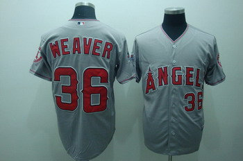 Los Angeles Angels 36 Jered Weaver Grey Jerseys Cool base Stitched MLB Jersey Los Angeles Angels 36 Jered Weaver Grey Jerseys Cool base Stitched MLB Jersey