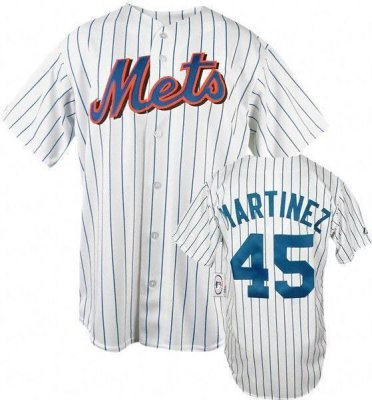 New York Mets 45 Pedro Martinez White(Blue Strip)MLB Jersey New York Mets 45 Pedro Martinez White(Blue Strip)MLB Jersey