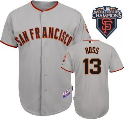 2010 World Series Champions San Francisco Giants 13 Ross Grey Jersey