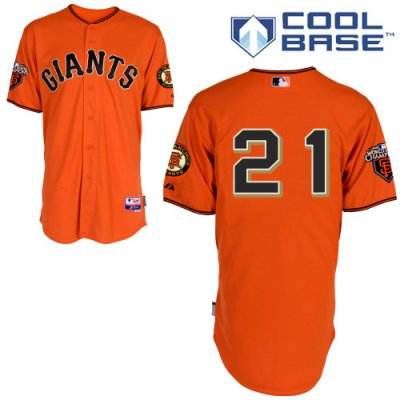 2010 World Series Champions San Francisco Giants 21 Sanchez Orange Jersey