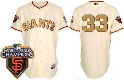 2010 World Series Champions San Francisco Giants 33 Aaron Rowand Gold Program Jersey