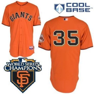 2010 World Series Champions San Francisco Giants 35 Ishikawa Orange Jerseys
