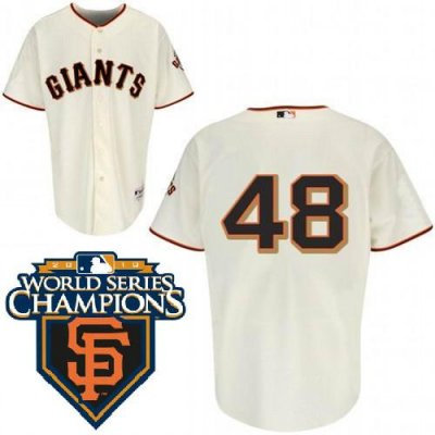 2010 World Series Champions San Francisco Giants 48 Sandoval Cream Jersey