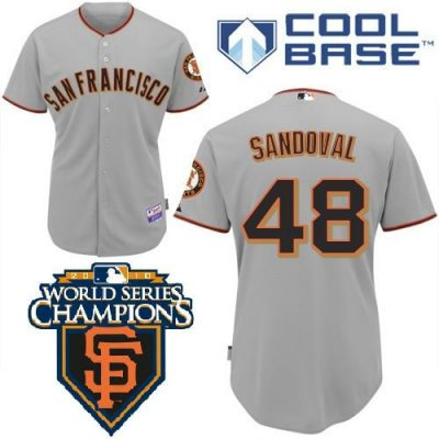 2010 World Series Champions San Francisco Giants 48 Sandoval Grey Jersey