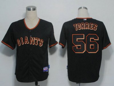 MLB Jerseys San Francisco Giants 56 Torres Black Cool Base
