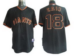 San Francisco Giants 18 Matt Cain Jerseys black Cool Base