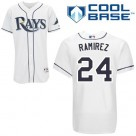 Tampa Bay Rays #24 Manny Rameriz white jerseys