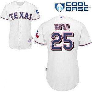Texas Rangers 25 Mike Napoli White Baseball Jerseys Cool Base Jersey