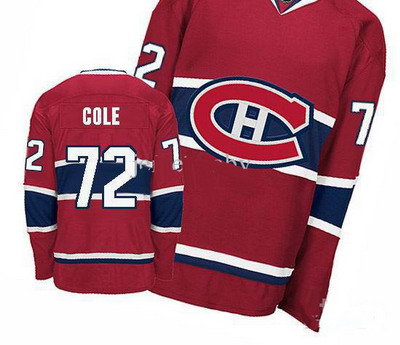 2011 Montreal Canadiens NHL Jerseys #72 Cole Red Authentic Jersey 2011 Montreal Canadiens NHL Jerseys #72 Cole Red Authentic Jersey