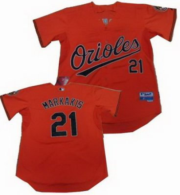 Baltimore Orioles #21 Nick Markakis orange Jerseys Baltimore Orioles #21 Nick Markakis orange Jerseys