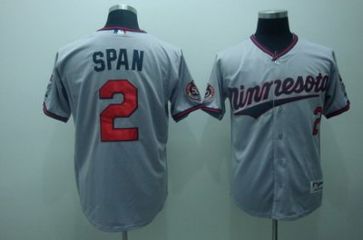 Minnesota Twins 2 Dennard span grey Jerseys 50th patch Minnesota Twins 2 Dennard span grey Jerseys 50th patch