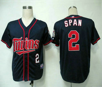 MLB Jerseys Minnesota Twins 2 Span Dark Blue