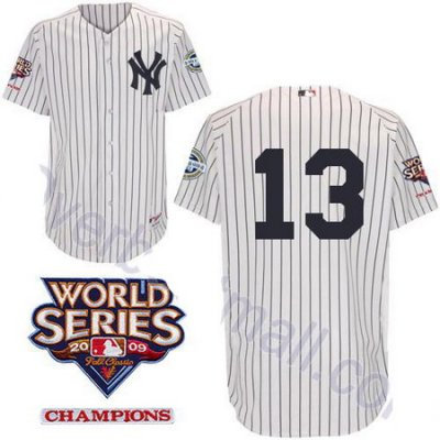 New York Yankees 13 Alex Rodriguez White jerseys