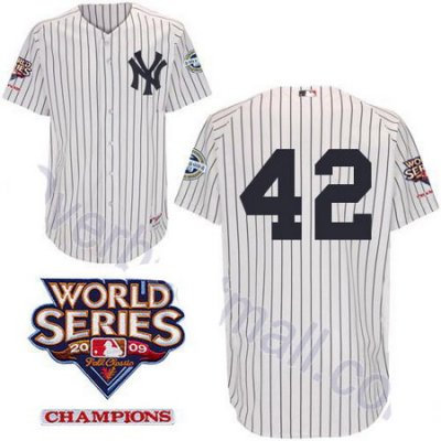 New York Yankees 42 Mariano Rivera White jerseys