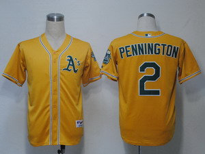 MLB Jerseys Oakland Athletics 2 Pennington Yellow