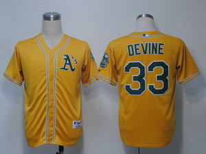 MLB Jerseys Oakland Athletics 33 Devine Yellow