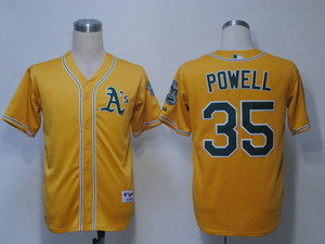 MLB Jerseys Oakland Athletics 35 Powell Yellow MLB Jerseys Oakland Athletics 35 Powell Yellow
