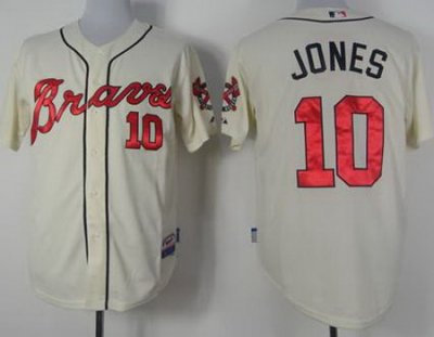 Atlanta Braves 10# Chipper Jones Cream 2012 Cool Base MLB Jerseys Atlanta Braves 10# Chipper Jones Cream 2012 Cool Base MLB Jerseys