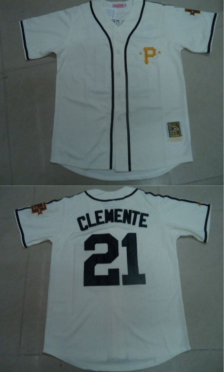 MLB Pittsburgh Pirates #21 clemente White Jersey