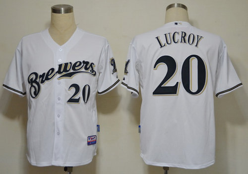 MLB Jerseys Milwaukee Brewers #20 Locroy White Cool Base