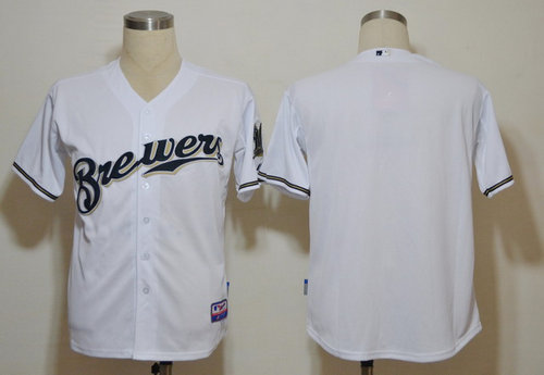 MLB Jerseys Milwaukee Brewers Blank white jerseys