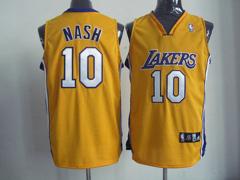 Los Angeles Lakers unveil # 10 Steve Nash yellow jersey