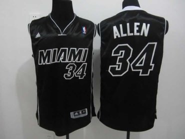 nba miami heat #34 allen black(full black)(miami) nba miami heat #34 allen black(full black)(miami)