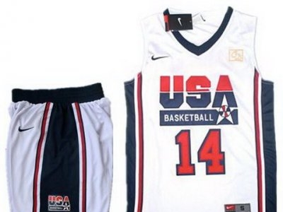 USA Basketball Retro 1992 Olympic Dream Team White Jersey & Shorts  #14 Charles Barkley