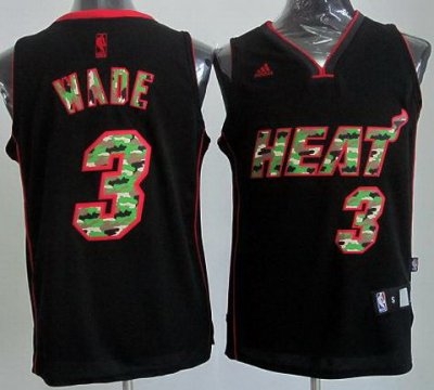 Miami Heat 3 Dwyane Wade Black Revolution 30 Swingman NBA Jerseys Camo Number Miami Heat 3 Dwyane Wade Black Revolution 30 Swingman NBA Jerseys Camo Number