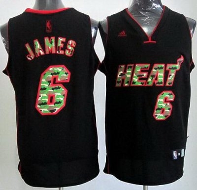 Miami Heat 6 LeBron James Black Revolution 30 Swingman NBA Jerseys Camo Number Miami Heat 6 LeBron James Black Revolution 30 Swingman NBA Jerseys Camo Number