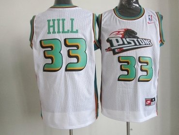 NBA Detroit Pistons #33 Hill White Jerseys NBA Detroit Pistons #33 Hill White Jerseys
