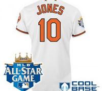 Baltimore Orioles 10# Adam Jones White Cool Base MLB Jersey W 2012 All-Star Patch