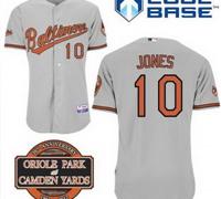 Baltimore Orioles 10# Adam Jones Grey Cool Base MLB Jersey W 20th Anniversary Patch