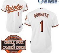 Baltimore Orioles 1# Brian Roberts White Cool Base MLB Jersey W 20th Anniversary Patch
