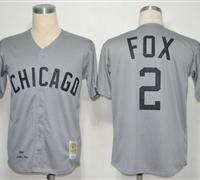 MLB Jerseys Chicago White Sox 2 Fox grey jerseys M&N 1960