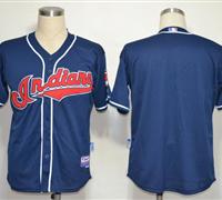 MLB Cleveland Indians Blank Blue Jerseys